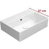 GSI Kube X Keramische wastafel 50x37cm, zonder kraangat, wit ExtraGlaze