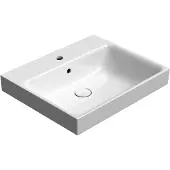 GSI Nubes Keramische wastafel 60x50cm, geslepen onderrand, wit ExtraGlaze