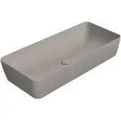 GSI Nubes Keramische opbouwwastafel 80x40cm, mat tortora