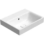 GSI Nubes Keramische wastafel 50x40cm, zonder kraangat, wit ExtraGlaze