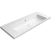 GSI Norm Keramische wastafel 120x50cm, zonder kraangat, wit ExtraGlaze