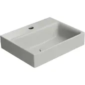 GSI Nubes Keramische wastafel 40x32cm, geslepen onderrand, mat cenere