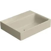 GSI Nubes Keramische wastafel 40x32cm, geslepen onderrand, zonder kraangat, mat creta