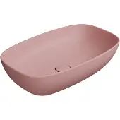 GSI Nubes Keramische wastafel op de plaat 60x38cm, mat blush