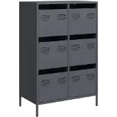vidaXL Hoge kast 68x39x101,5 cm staal antracietkleurig