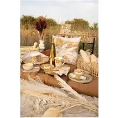 Ambiente Tafelloper Waving Grass Beige beige Katoen Tafellaken