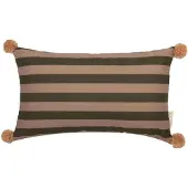 Nobodinoz Majestic Rechthoekig Kussen 46x27cm Green Taupe Stripes*