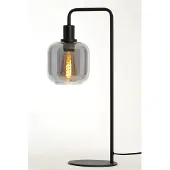 Pronto Wonen Tafellamp Peglio glas smoke zwart 1-lichts