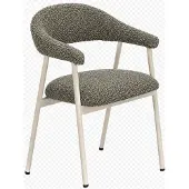 Pronto Wonen Eetkamerstoel Dioso - Taupe/Beige - Stof - 4 Poten -