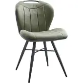 Pronto Wonen Eetkamerstoel Tantini - Groen - Stof - 4 Poten -
