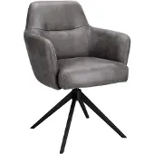 Pronto Wonen Eetkamerstoel Balestro - Grijs - stof - Spinpoot -