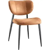 Pronto Wonen Eetkamerstoel Gomba - Bruin - Stof - Frame -