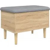 vidaXL Opbergbankje 62x42x46 cm bewerkt hout sonoma eikenkleurig