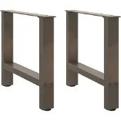 vidaXL Salontafelpoten 2 st 60x(42-43) cm staal naturel