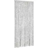 vidaXL Vliegengordijn 56x185 cm chenille grijs