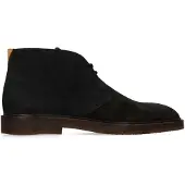 Manfield Zwarte suède desertboots | Maat 40