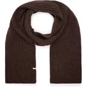 Manfield Bruine sjaal met ribbel details | Maat adult