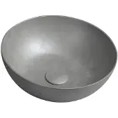 Sapho Formigo betonnen opbouwwastafel Ø39cm mat zilver