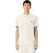 Lacoste Heren Geborduurd Logo Poloshirt (Wit)