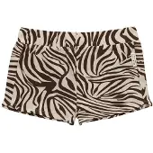 Little Indians short Zebra meisjes katoen bruin/crème