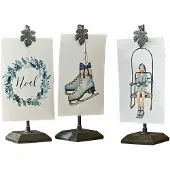 Loberon Afbeelding met houder set van 3 Herveline