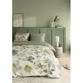 Beddinghouse Dekbedovertrek Florent Green Satijn-260 x 200 / 220 cm | Extra Breed