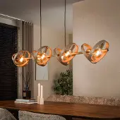 Zijlstra Hanglamp Hover, dimbaar, crème / amber, Woon-/ Eetkamer, metaal, Scandinavisch, hanglamp