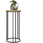 De Bommel Meubelen Plantentafel Steelwood - Seasoned Brown/Metaal Zwart