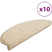 vidaXL Trapmatten 10 st 65x21x4 cm Crème Halfrond Groot