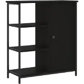 vidaXL Dressoir 70x30x80 cm bewerkt hout zwart
