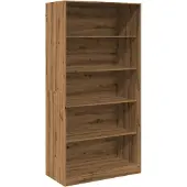 vidaXL Kledingkast 100x50x200 cm bewerkt hout artisanaal eikenkleurig