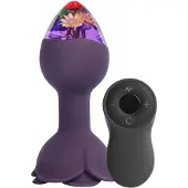 LOVISS Flower - anale vibrator met afstandsbediening (paars)