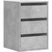 vidaXL Ladekast 40x41x58 cm bewerkt hout betongrijs