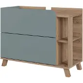 Vicco Wastafelonderkast Karen Blauw/Sonoma 80 x 65 cm met 2 lades, Model 62827
