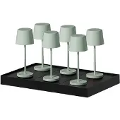 Lumisky Set van 6 tafellampen met voet. H22CM KELLY MINI