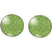 Charme Bijoux Clip oorbellen -Groen spikkel- 2 cm- geen gaatje-