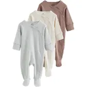 Next - Pasgeboren unisex - Set van 3 babypyjama's - Bruin