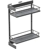 Wovar Uittrekframe voor smalle keukenkast 250 mm Antraciet | Per Stuk