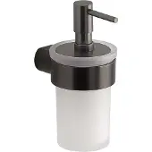 Sapho Gedy Pirenei - Vloeibare zeepdispenser, melkglazen, gun metal PI8181