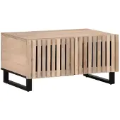 vidaXL Salontafel 80x51x40 cm massief mangohout wit
