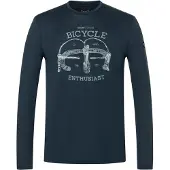 Super.natural - Bike Enthusiast L/S - Merinolongsleeve M, blauw