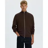 Selected Gebreid vest bruin