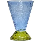 Hubsch – Abyss Vaas – H29 cm – Lichtblauw & Olijfgroen