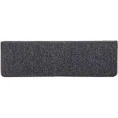 vidaXL Trapmatten 15 st 65x21x4 cm Donkergrijs Rechthoekige Rand
