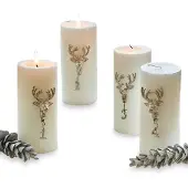 Loberon Decoratiepin set van 4 Charre