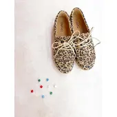 DWRS Latty Fringes Leopard damesmocassin