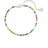 Hey Happiness Armband 'Multicolor Bead' zilver