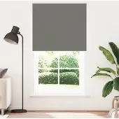 vidaXL Rolgordijn verduisterend 135x230 cm stofbreedte 131,6 cm grijs