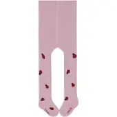 Falke Cute Ladybug dun gedessineerd katoen panty baby roze - maat 74-80