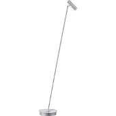 B-Leuchten LED-vloerlamp Tom, dimbaar, alu / grijs / zink, Woon-/ Eetkamer, Roestvrij staal, Modern, LED vloerlamp